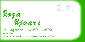 roza ujvari business card